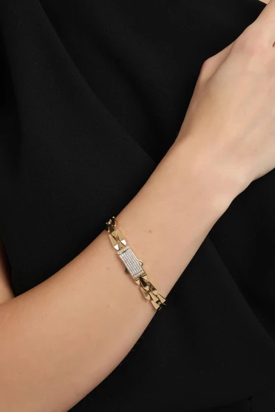 Prestij Gurmet Bileklik İtaly Kilit 19 cm En 10 mm - Resim 2