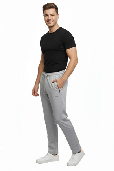 Erkek Rahat Kesim Düz Paça Dalgıç Kumaş Eşofman Altı BGL-ST05044 - Resim 5