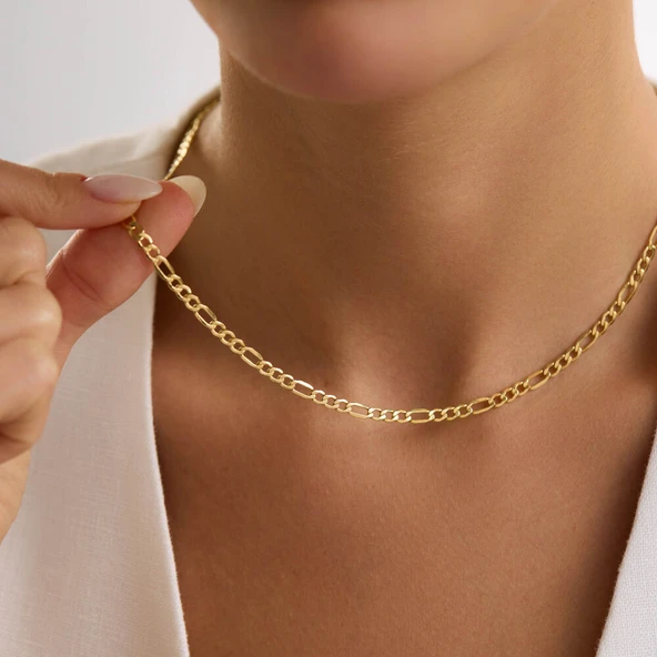 Figaro Zincir 14 Ayar 50 cm - 3 mm - Resim 3