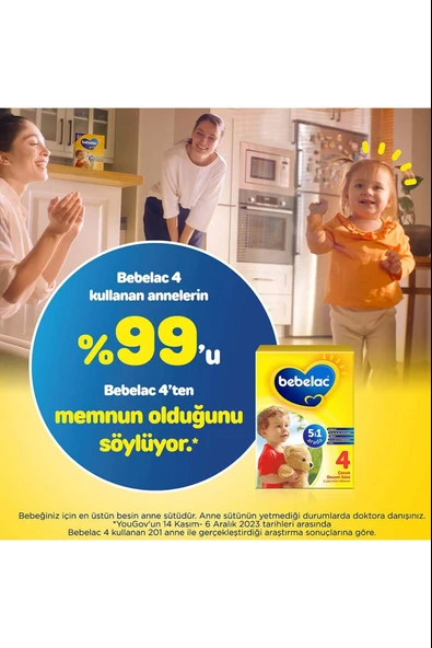 Bebelac 4 Çocuk Devam Sütü 1 Yaş+ 800 gr - Resim 2
