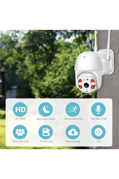 Venas 3MP Full HD Safir mercek Kablosuz veya Kablolu iç ve dış mekan Güvenlik Kamerası - Resim 3