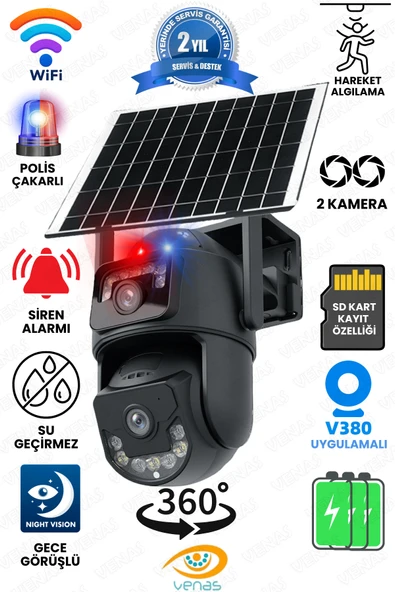 Venas Wifi Solar Kablosuz Güvenlik Kamerası ürün görseli