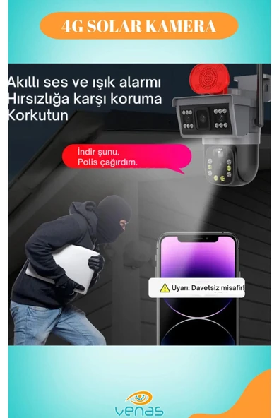 Venas Elektriğin ve İnternetin Olmadığı Yerlerde Kullanılabilen Güvenlik Kamerası - Resim 2