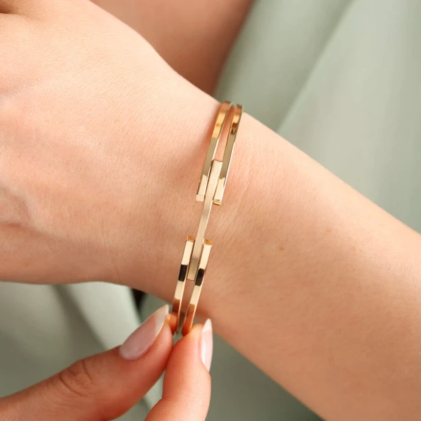 14 Ayar Kaburga Kelepçe Çift Kol - Resim 2