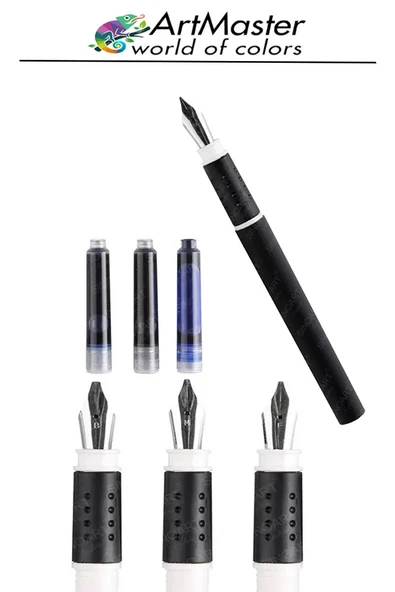 Kaligrafi Dolma Kalem Seti 4 lü 1 Paket Calligraphy Kalem Seti Hat Yazma Tasarım Sanat Kalemi Hattat - Resim 5