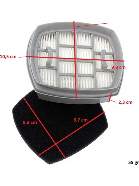 srfn ticaret Arçelik 9193042680 K 6124 6125 6130 Uyumlu Elektrikli Süpürge Hepa Filtre - 1 Adet - Resim 3