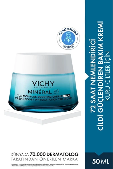 Vichy Mineral 89 Rich Nemlendirici Krem 50 ml ürün görseli