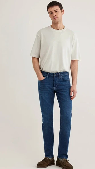 Mavi M0035182162 Marcus Sporty Koyu Mavi Jean Pantolon Erkek Kot Pantolon - Resim 2