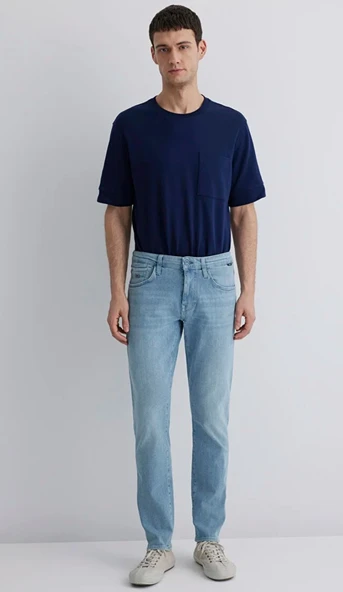 Mavi M0042287127 Jake Premium Blue Puslu Açık Mavi Jean Pantolon Erkek Kot Pantolon - Resim 5