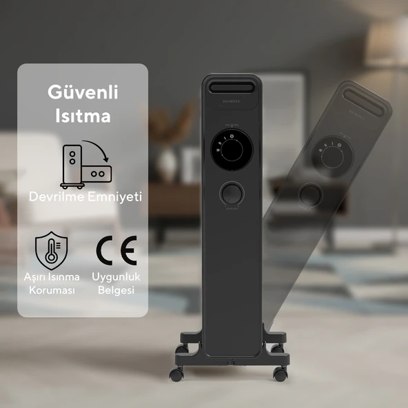 Kumtel 7 Dilim Siyah Radyatör KUM-1220S - Resim 3