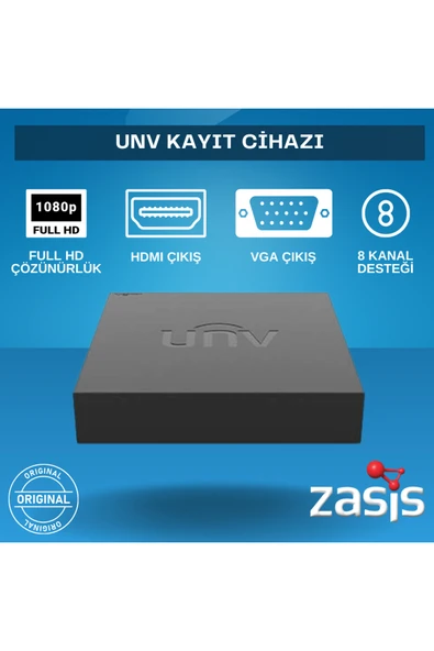 UNV AHD 8 Kanal Güvenlik Kamera Kayıt Cihazı Full HD 1080P ürün görseli