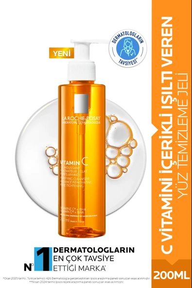 La Roche Posay C Vitamini İçerikli Işıltı Veren Yüz Temizleme Jeli 200 ml ürün görseli