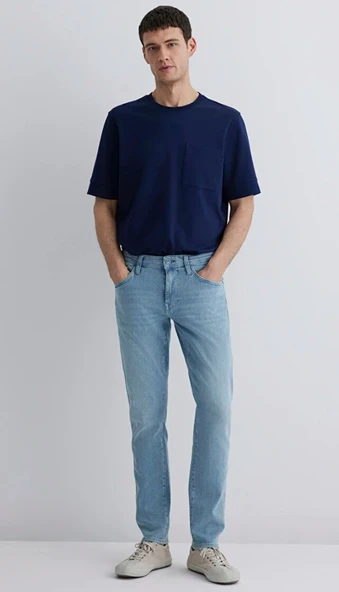 Mavi M0042287127 Jake Premium Blue Puslu Açık Mavi Jean Pantolon Erkek Kot Pantolon - Resim 3