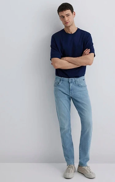 Mavi M0042287127 Jake Premium Blue Puslu Açık Mavi Jean Pantolon Erkek Kot Pantolon - Resim 2