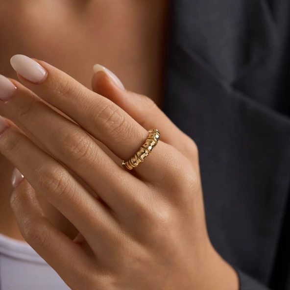 Smooth Gold Altın Yüzük 4mm - Resim 2