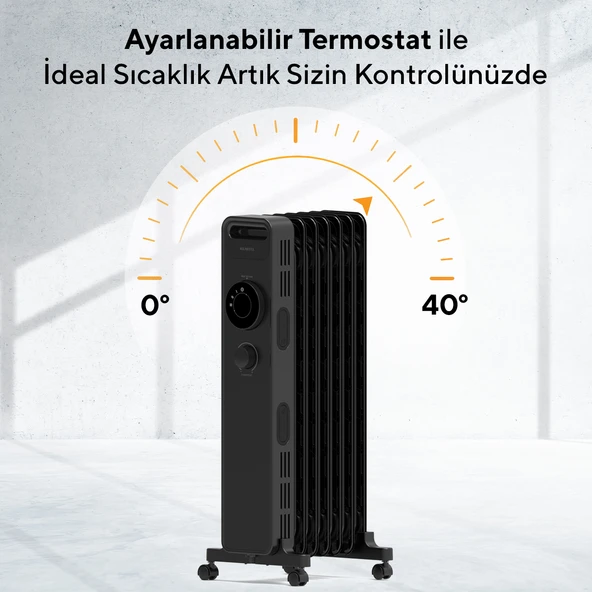 Kumtel 7 Dilim Siyah Radyatör KUM-1220S - Resim 4