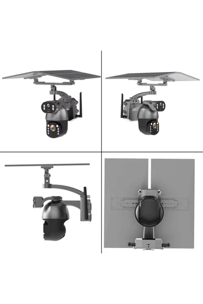Venas 20X Optik motorize zoom Hareket takipli çift Kameralı Güneş Panelli Sim kartlı Güvenlik kamerası - Resim 3