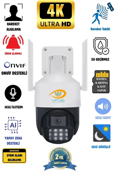 Venas 4MP Renkli Gece Görüşlü Dış Mekan Dijital Zoom Kamera ürün görseli