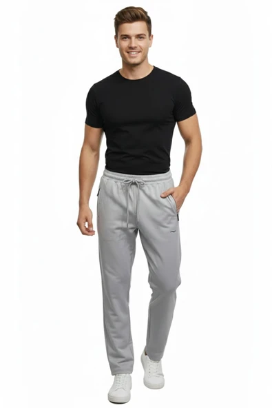 Erkek Rahat Kesim Düz Paça Dalgıç Kumaş Eşofman Altı BGL-ST05044 - Resim 2
