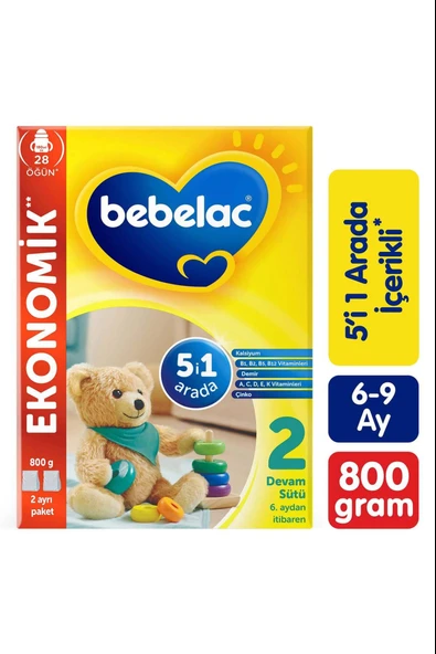Bebelac 2 Devam Sütü 6 Ay+ 800 gr ürün görseli