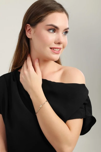 Gurmetli Yonca Bileklik 19 cm En 4 mm - Resim 2