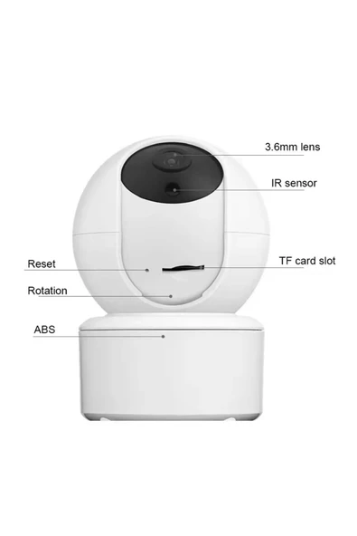 Venas Pet Kedi Köpek ve Bebek Gözetleme Kablosuz Yeni Nesil Güvenlik Kamerası - Resim 3