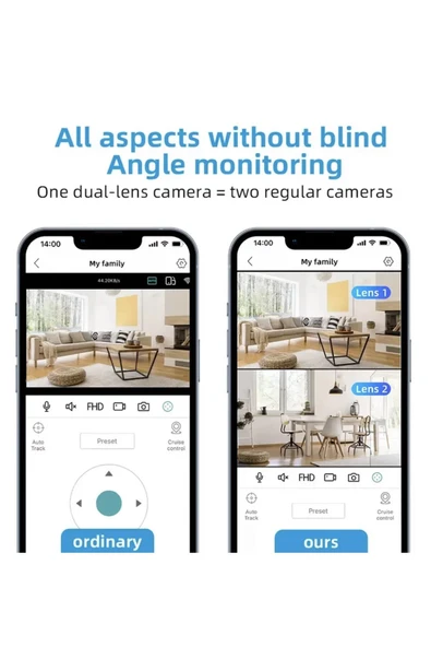 Venas Çift Kameralı Gece Renkli Görüşlü Bebek Kamerası - Resim 5