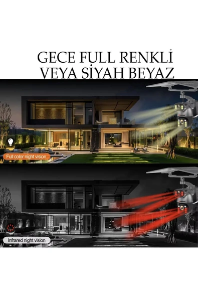 Venas Güneş Panelli Sim kartlı 20X Optik Zoom Güvenlik kamerası - Resim 4