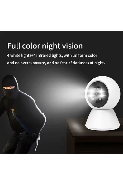 RADEX Kaliteli Bebek hasta bakıcı pet Kedi köpek ofis ve ev akıllı güvenlik Kamerası - Resim 3