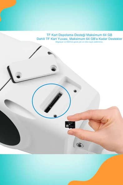 Venas 3mp full HD Kablosuz Wifi iç ve Dış mekan Balık gözü sd karta kayıt yapan Güvenlik Kamerası - Resim 4