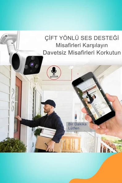 Venas 3mp full HD Kablosuz Wifi iç ve Dış mekan Balık gözü sd karta kayıt yapan Güvenlik Kamerası - Resim 2