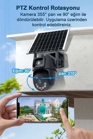 Venas Wifi Solar Kablosuz Güvenlik Kamerası - Resim 2