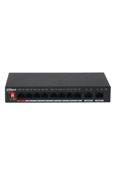 DAHUA PFS3010-8ET-96-V2 8fe Poe Port (96W) 2ge Uplink Switch ürün görseli