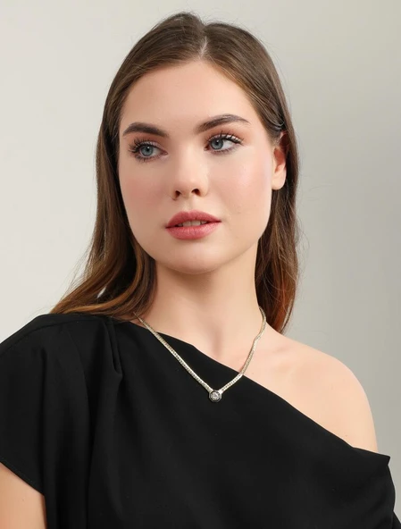 Gurmet Çağla Kolye 14 Ayar Altın 50+3 cm ürün görseli 1