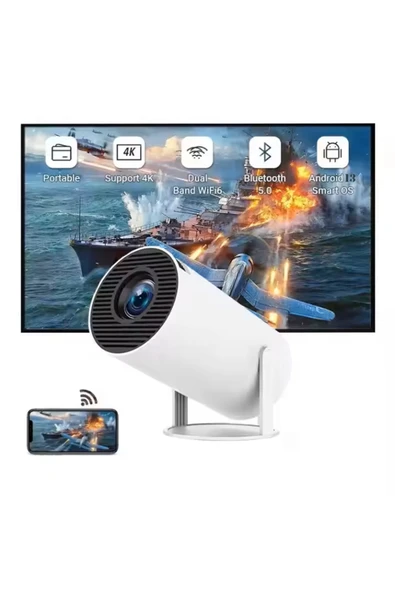 Venas Taşınabilir Ev Ofis Tipi Sesli Sinema Projeksiyon Android 13 işlemcili AppStore Ve Googleplay li - Resim 2