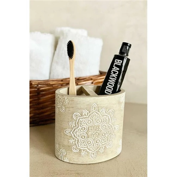 Primanova Totem Banyo Seti 5 Parça - Bej - Resim 4