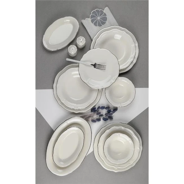 Porser Platin Yaldız Fulya Yemek Seti 53 Parça ürün görseli