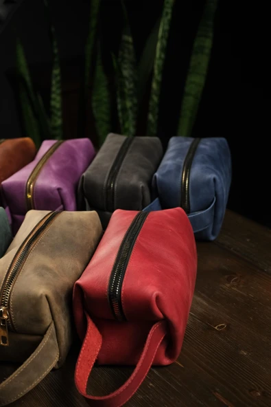 BİDERİ PERGE HAKİKİ DERİ EL ÇANTASI YEŞİL - Resim 5