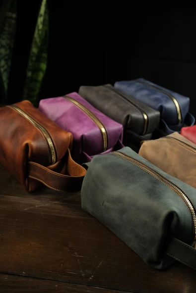 BİDERİ PERGE HAKİKİ DERİ EL ÇANTASI TABA - Resim 2