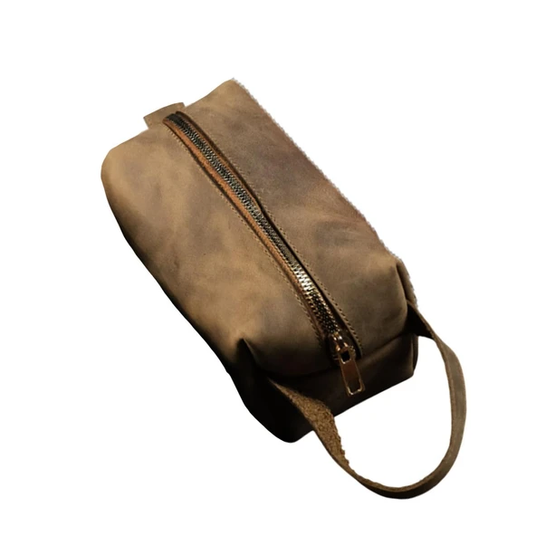 BİDERİ PERGE HAKİKİ DERİ EL ÇANTASI KUM ürün görseli 1