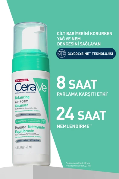 Cerave Balancing Air Foam Cleanser 148 ml - Resim 2