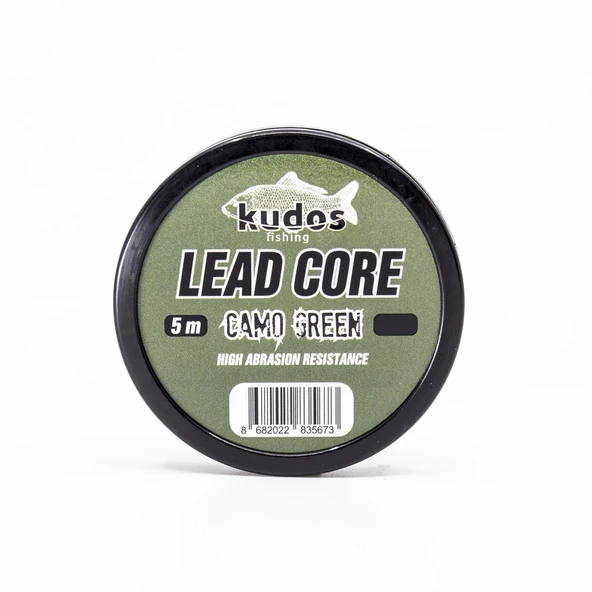 Kudos Lead Core Camo Green 5m Leader Çeker (lb) : 35lb ürün görseli 1