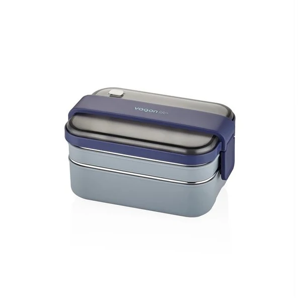 Vagonlife 1200ml Çift Katmanlı Paslanmaz Çelik Yemek Kabı Mor Bl20183 ürün görseli