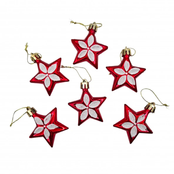 Asılabilir Yılbaşı Yeniyıl Ağacı Süsü Yıldız Christmas New Year Ornaments ürün görseli 1