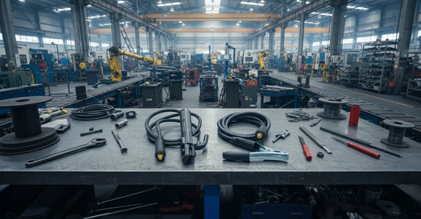 Kaynak Pensesi Kalın Soket Elektrot Tutucu ve Kaynak Topraklama Şase Pensesi Kaynak Makinesi Kablo Seti - Resim 8