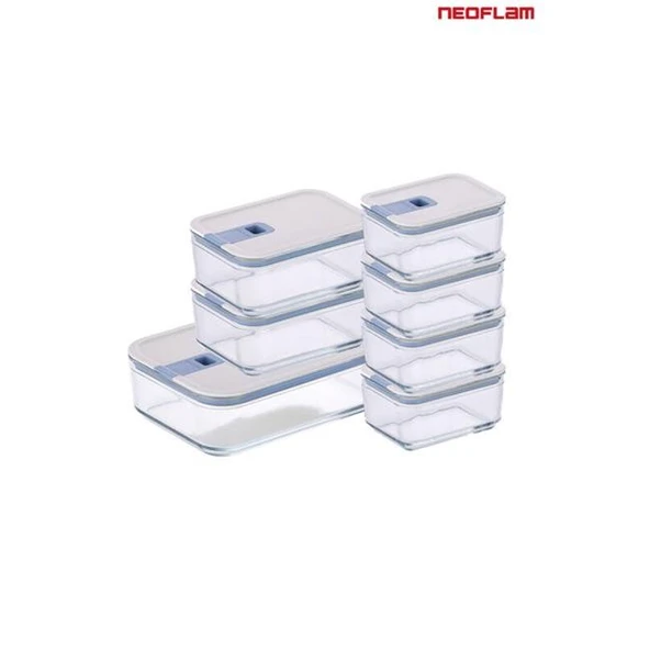 Neoflam Perfect Seal Cam Saklama Seti 7 Parça ürün görseli