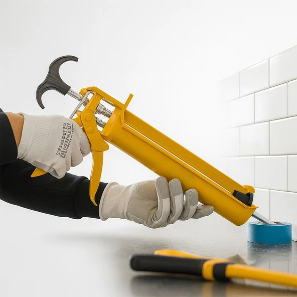 Profesyonel Silikon Tabancası Yüksek Basınçlı Manuel Mastik ve Dolgu Uygulama Aleti - Resim 3