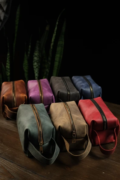 BİDERİ PERGE HAKİKİ DERİ EL ÇANTASI KIRMIZI - Resim 3