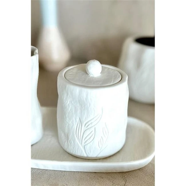 Primanova Yonna Banyo Seti 6 Parça - Beyaz - Resim 5