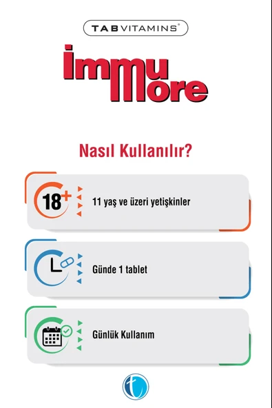 Tabvitamins İmmumore 30 Tablet - Resim 3